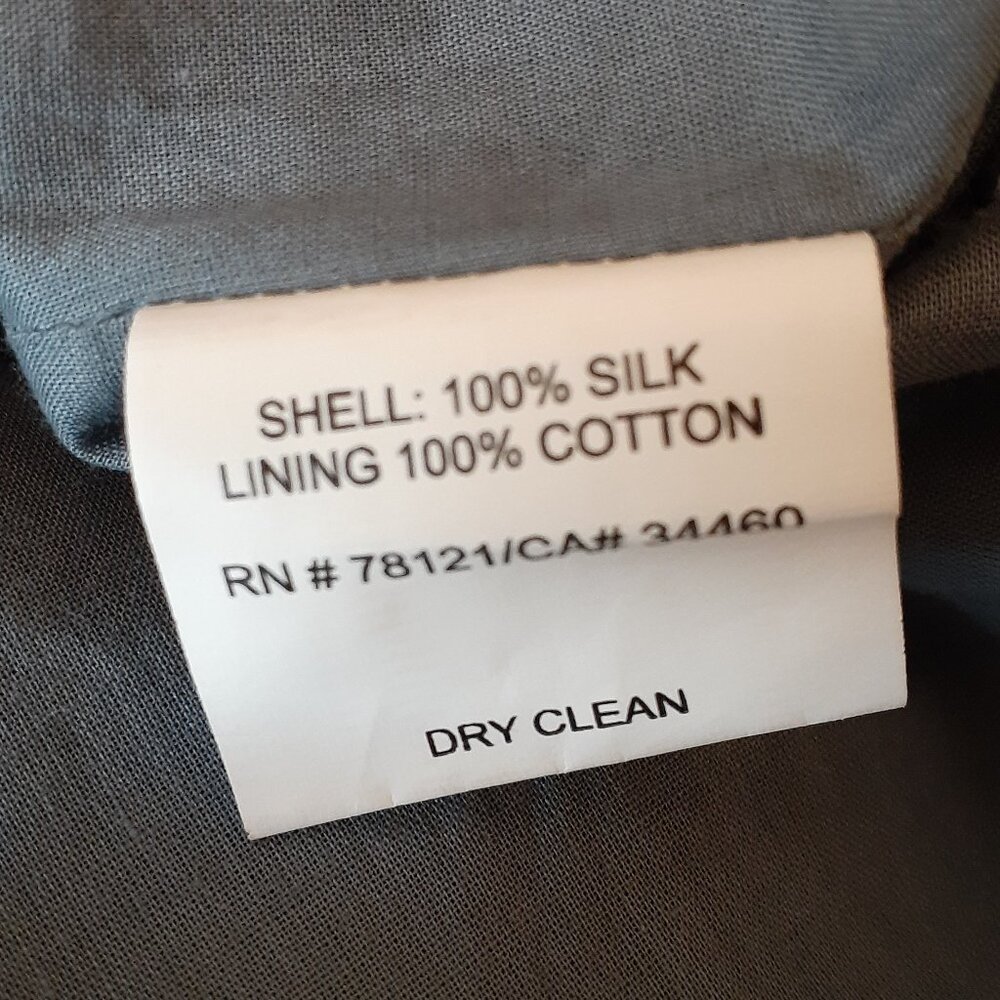 Eileen Fisher Layered   silk Shift Dress Sequin rows across top - Picture 5 of 13